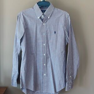 New! Ralph Lauren Gingham Oxford Shirt- Size Small
